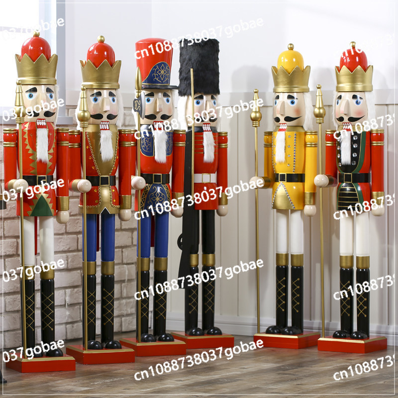 Cafe Decorative Ornament 120cm - Nutcracker Figurine 评论和价格