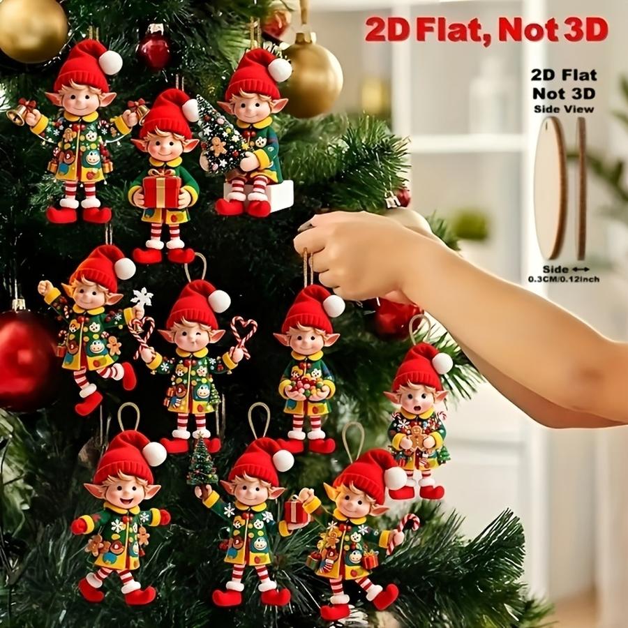 1/5/10/20/50/100pcs 2D Flat, 1 - Christmas Tree Artificial 评论和价格