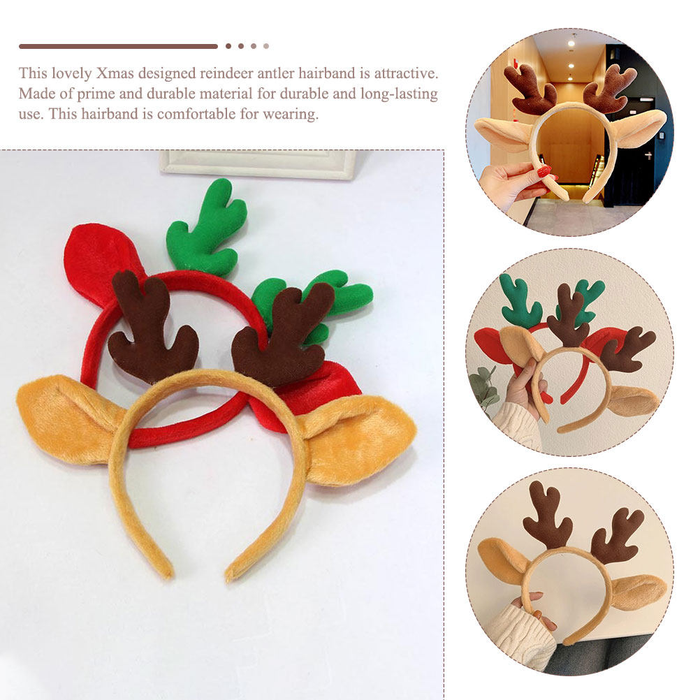 Christmas Reindeer Antler Head - Reindeer Antlers Headband 评论和价格