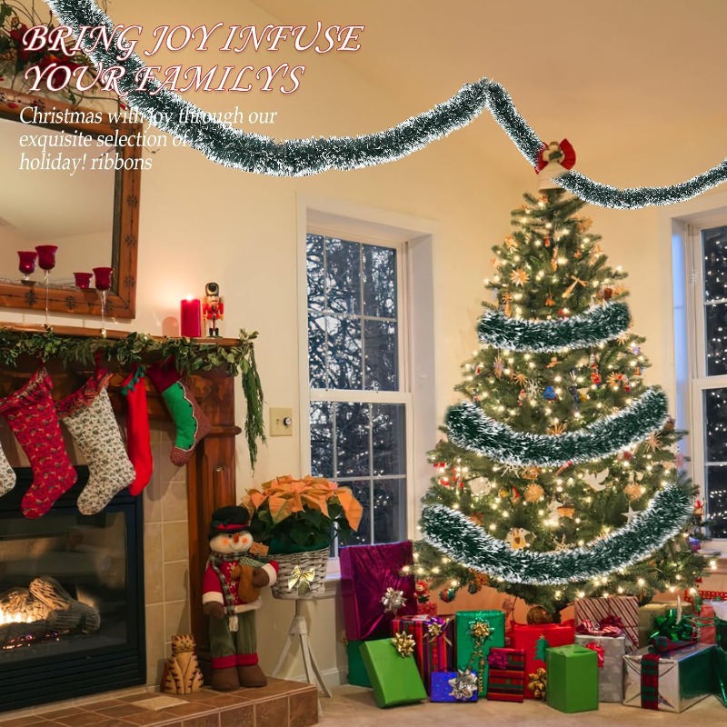 2/20m Christmas Ribbon Garland - Tinsel Garland Decoration 评论和价格